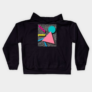 80s Geometric Design Pattern Kids Hoodie